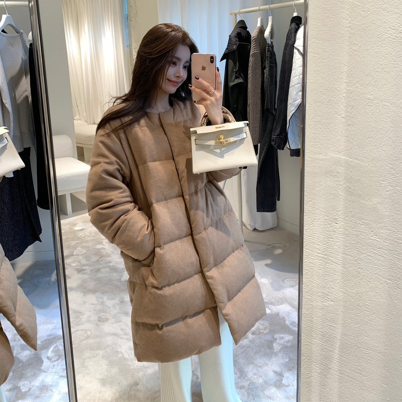 "超柔暖鹅包"高品三星95白鹅绒 真丝羊毛轻柔细腻长款羽绒服