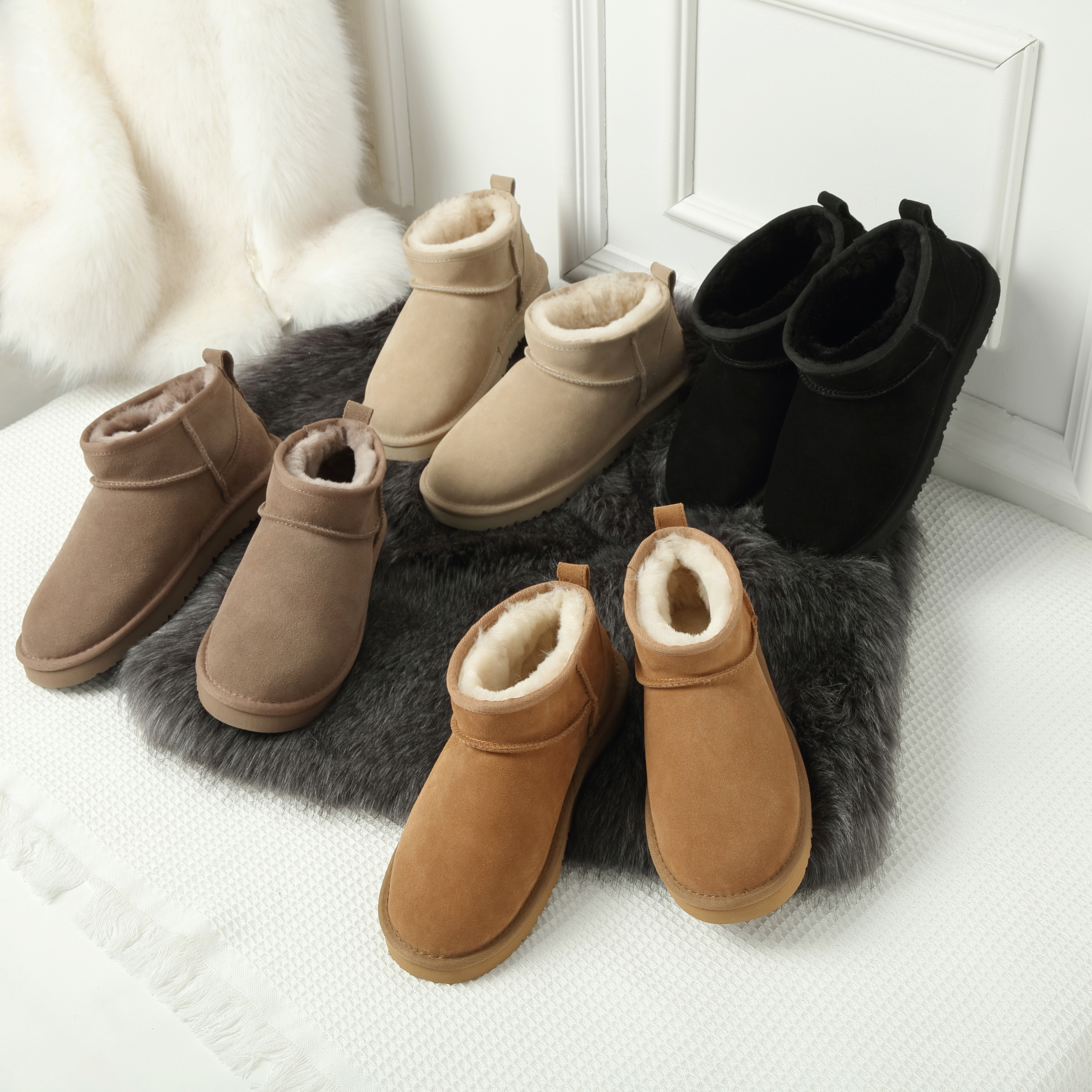 保暖短筒羊毛雪地棉时尚少女风DK113