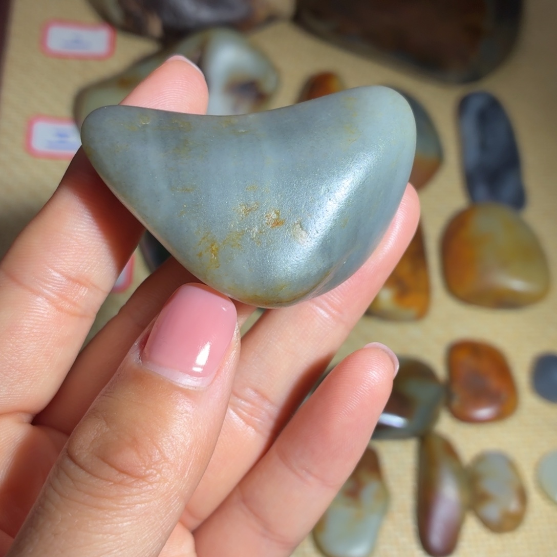 和田玉未镶嵌挂件55g