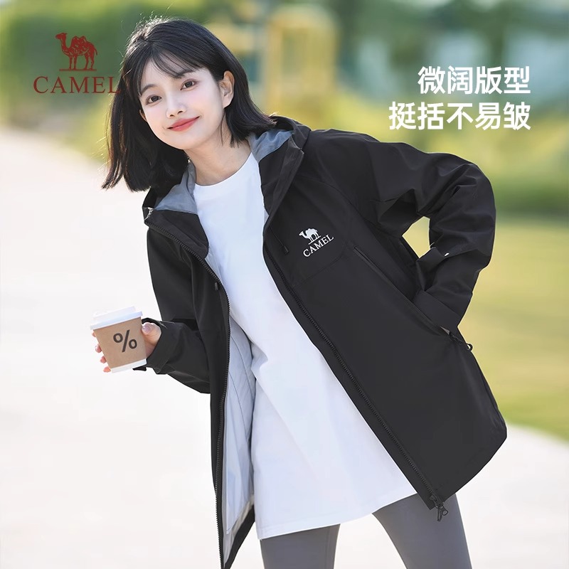 骆驼山海2.0夹克女装三防冲锋衣户外登山服新款防风防泼水外套