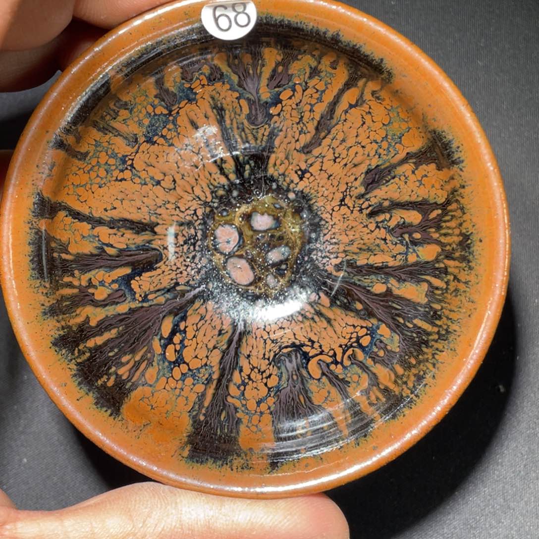 茶盏龙窑柴烧老黄甄选68