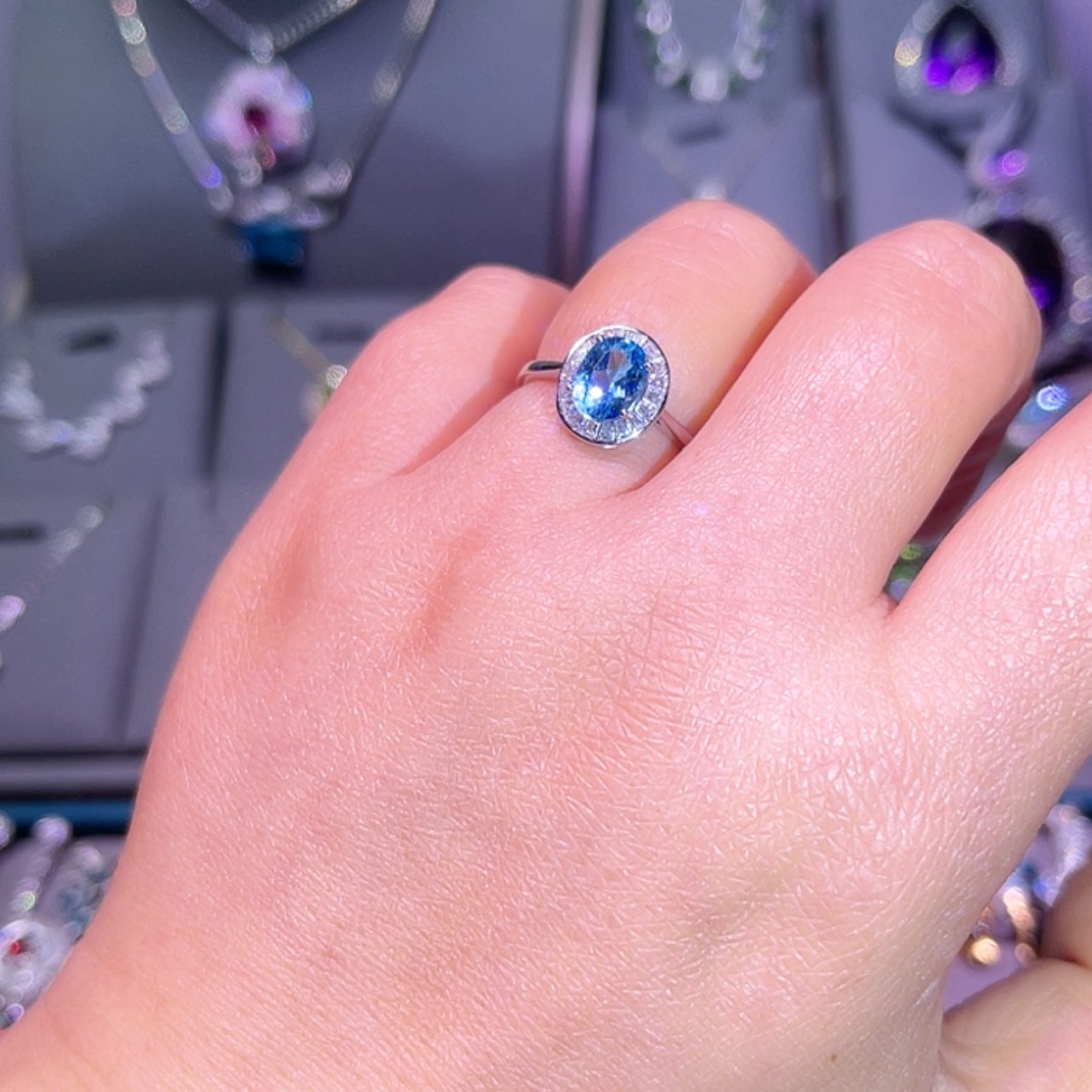 【闪购商品】托帕石戒指银S925镶嵌