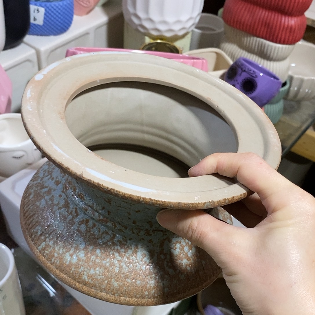 杯子陶陶盆有孔 瑕疵介意勿拍