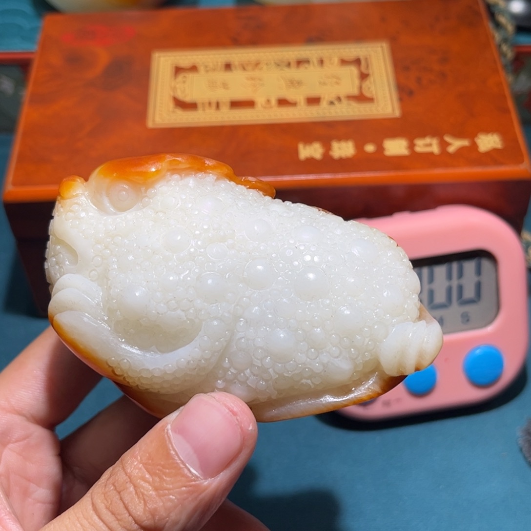山*金蟾手把件山哥