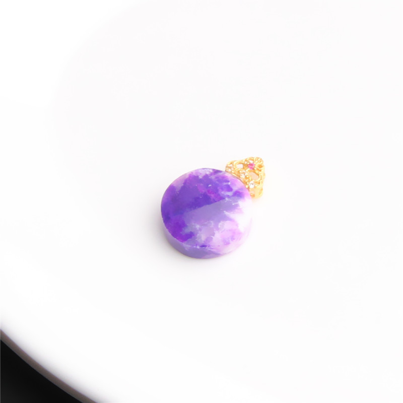 南非老料奶昔丝绒圆牌吊坠  K0190 多样性发一