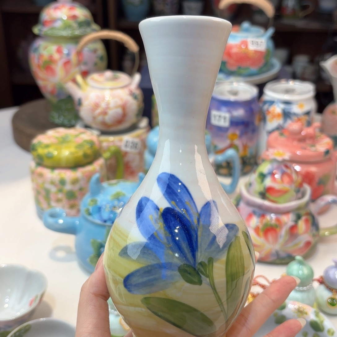 景德镇手绘高温釉下彩陶瓷茶具