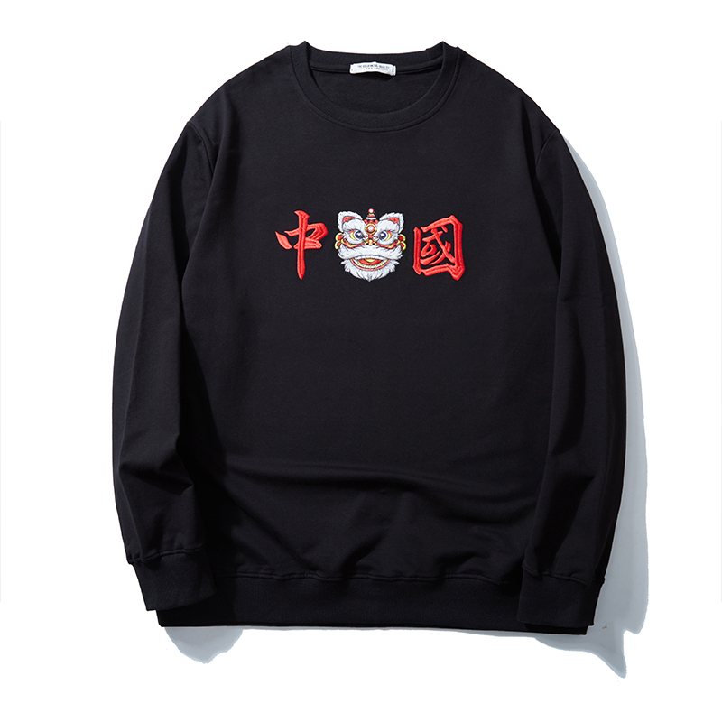 LIUGEJIA/六个加断码清仓大码男字母刺绣长袖秋冬卫衣DT5202