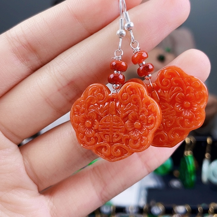 翡翠耳饰未镶嵌饰品