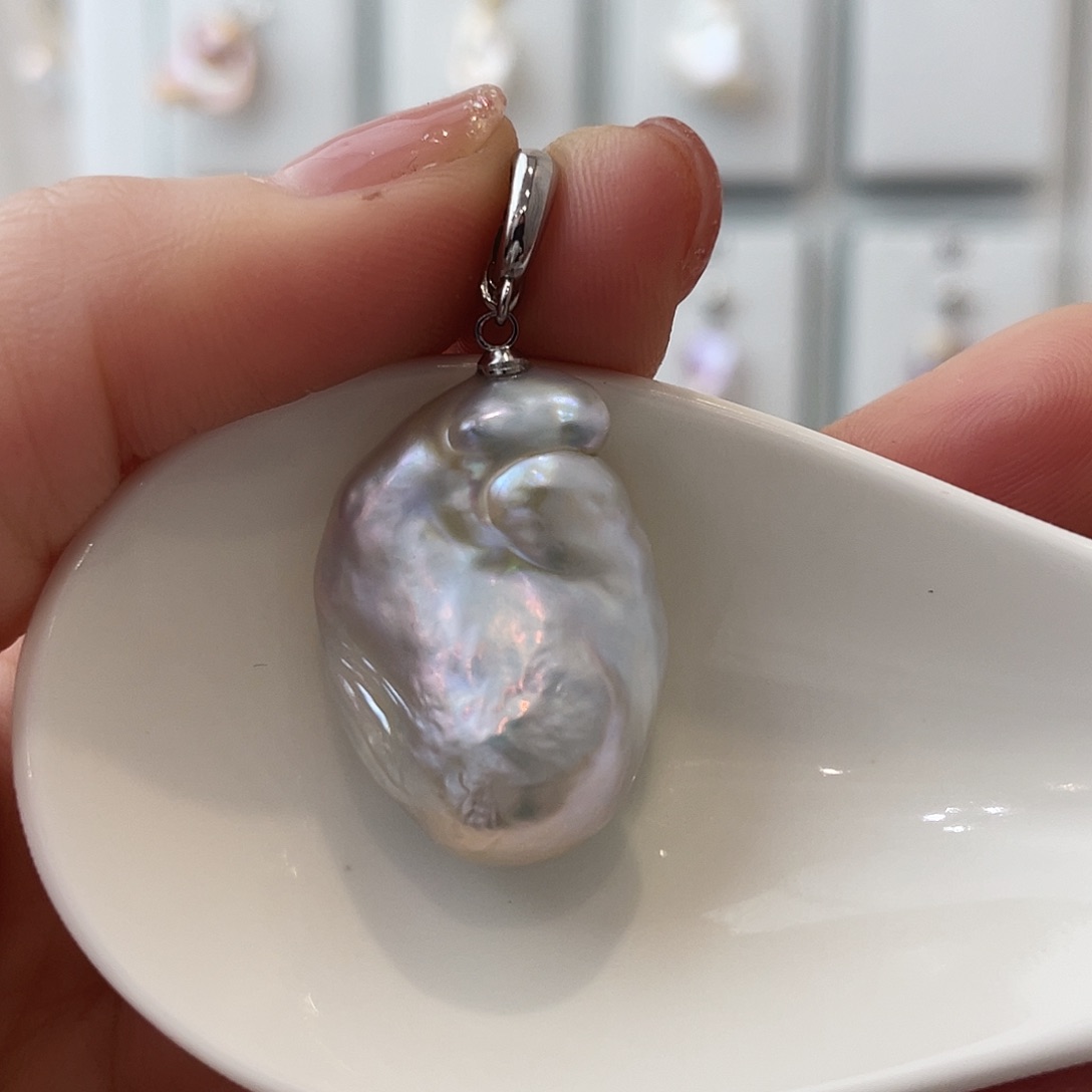 淡水珍珠颈饰银S925镶嵌