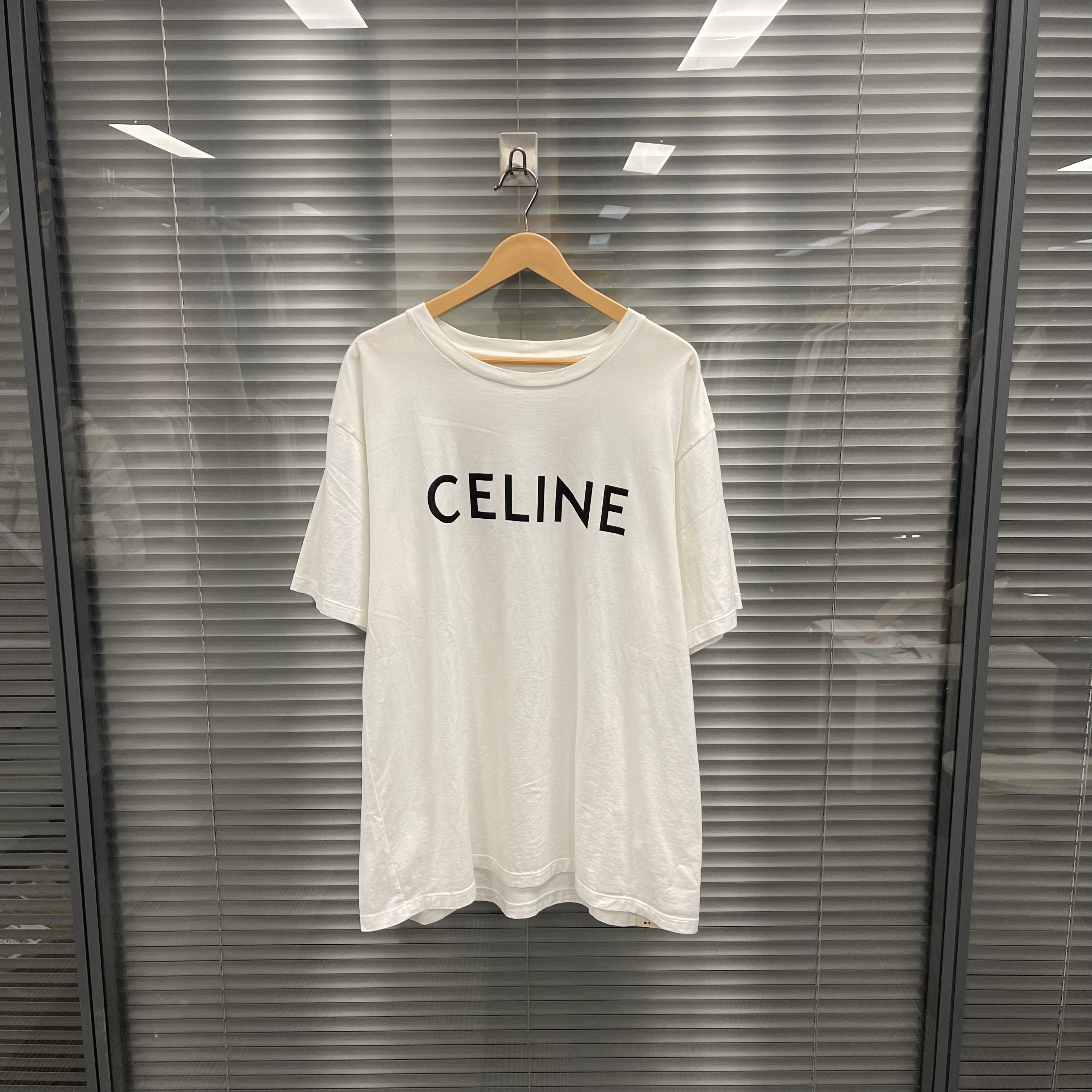 99新 Celine/思琳 经典胸前印花logo短袖 xl码 没领标 #10314