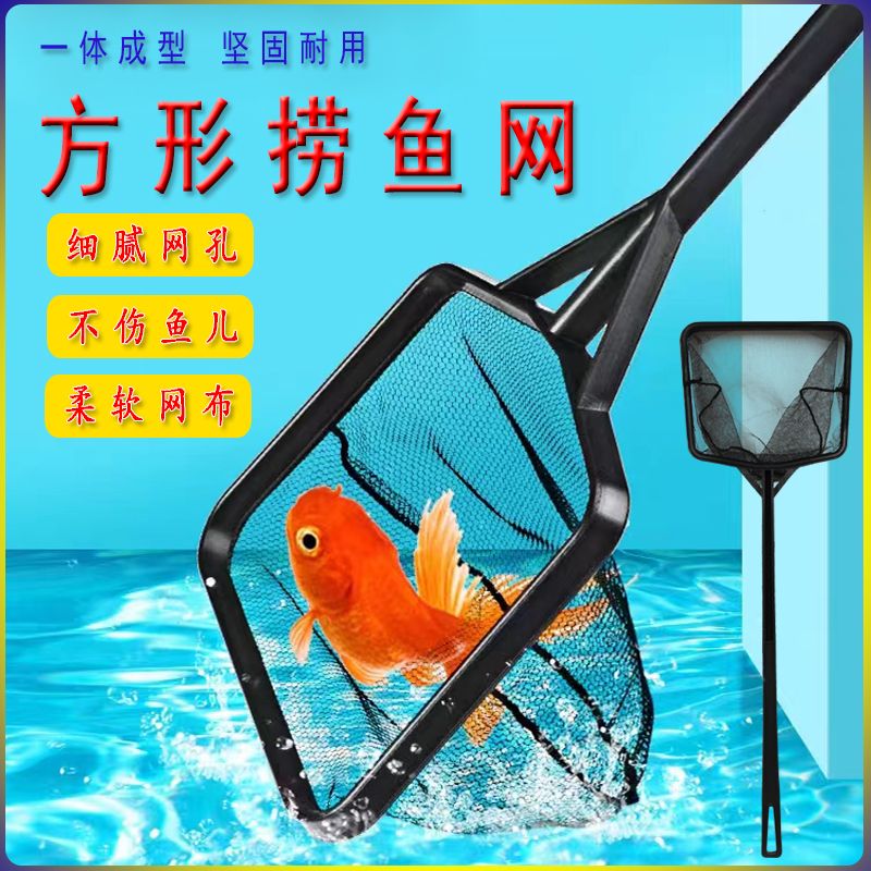 水族箱鱼缸鱼网捞超密家用手抄鱼网金鱼观赏鱼热带鱼冷水鱼小鱼网