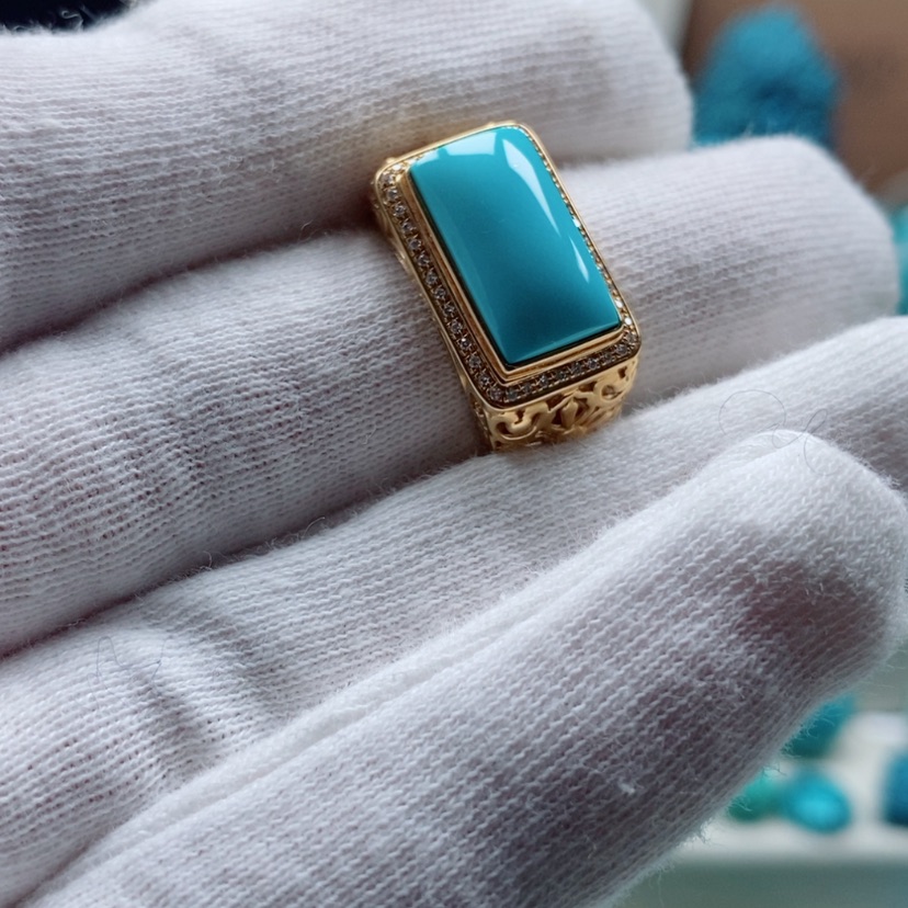 【闪购商品】绿松石绿松石18K金镶嵌