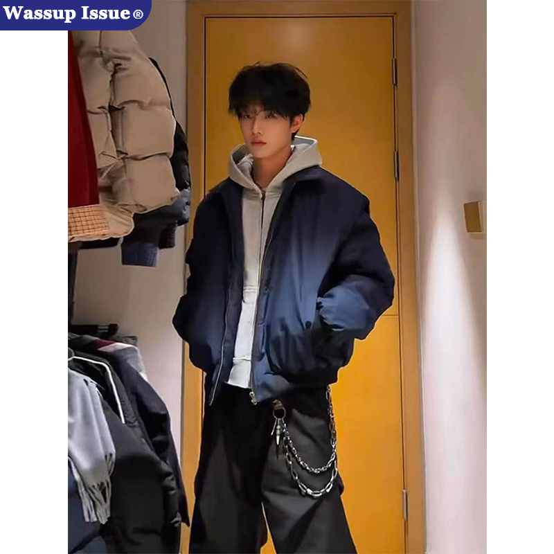 WASSUP ISSUE美式复古短款cleanfit外套男款春秋翻领飞行员夹克潮