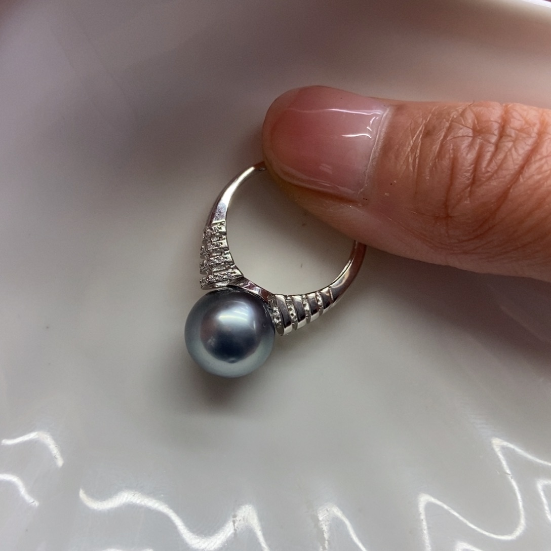 海水珍珠戒指银S925镶嵌