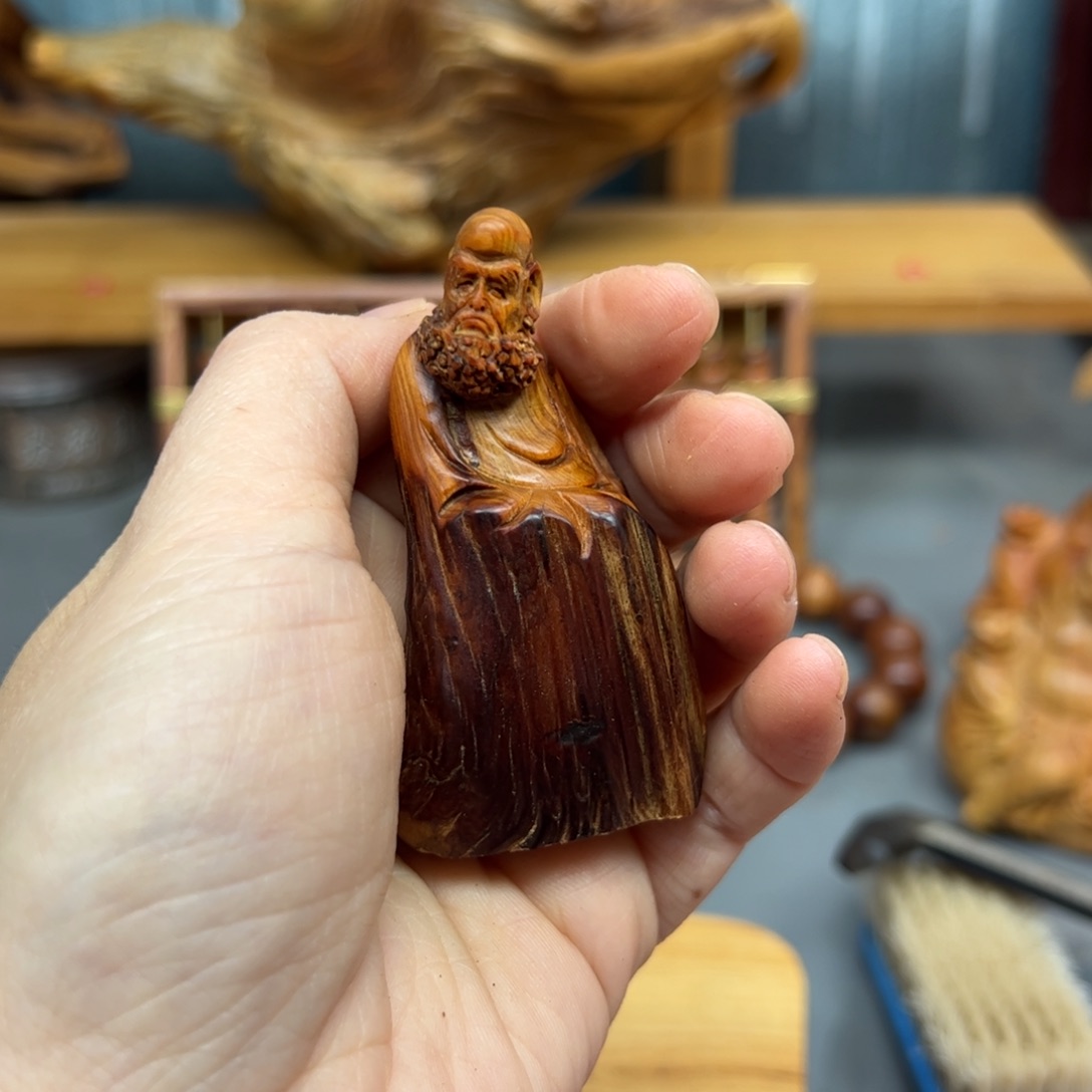 周***柏木崖柏木摆件手把件，