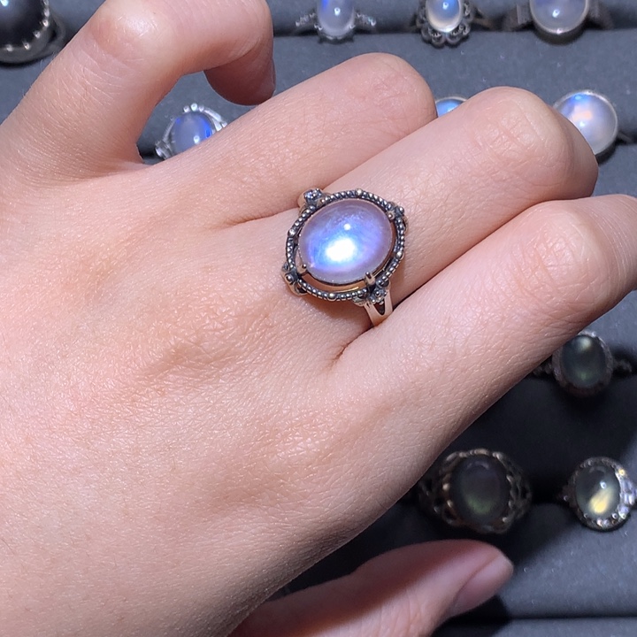 黄晶戒指银S925镶嵌周*戒指