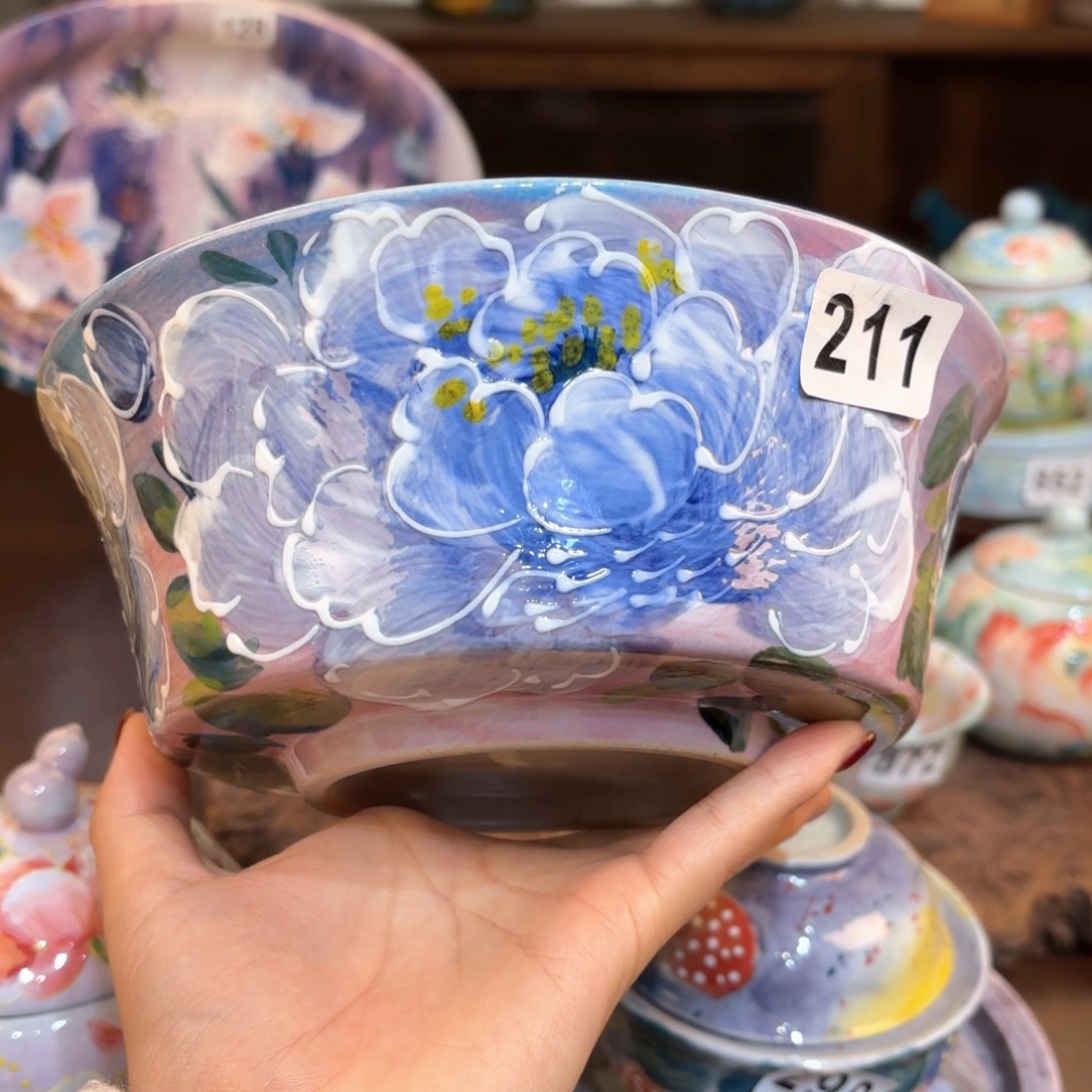 景德镇手绘高温釉下彩陶瓷茶具