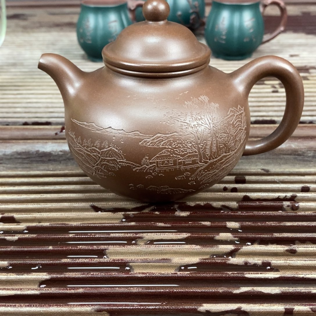 紫砂茶案宜兴原矿紫砂壶毛梅红(询价)