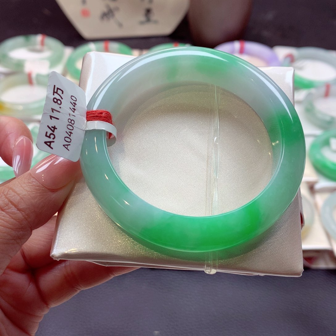 翡翠手镯未镶嵌正圈54.5（38号）89