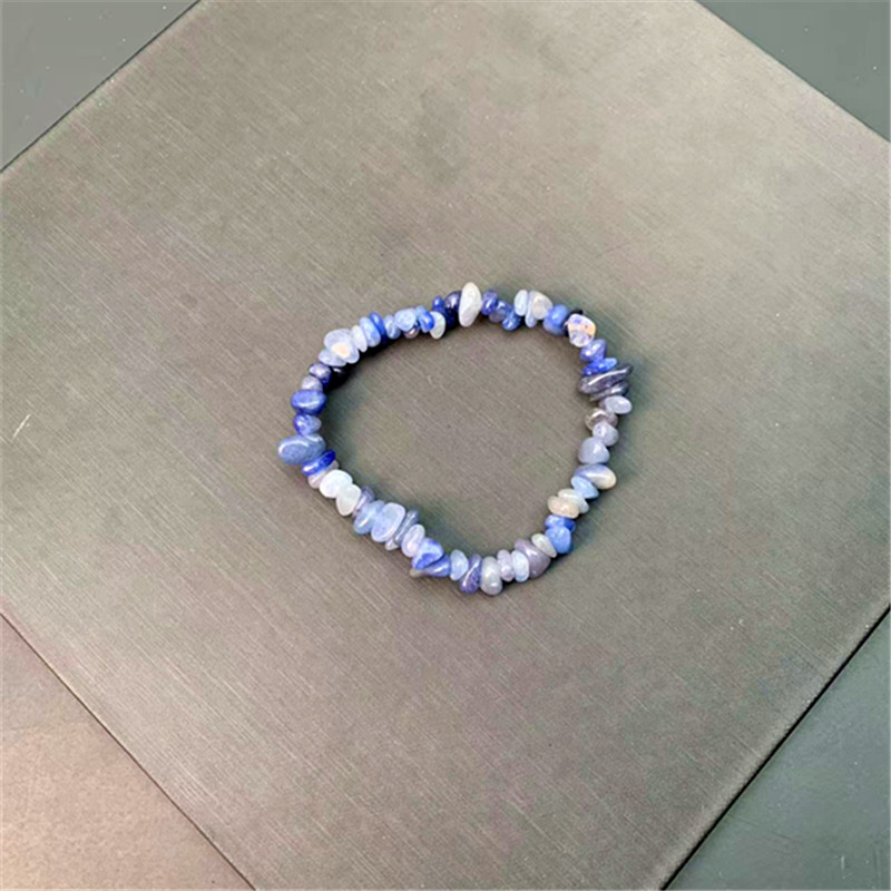 蓝冰玉化碎石手链s070多样性发一