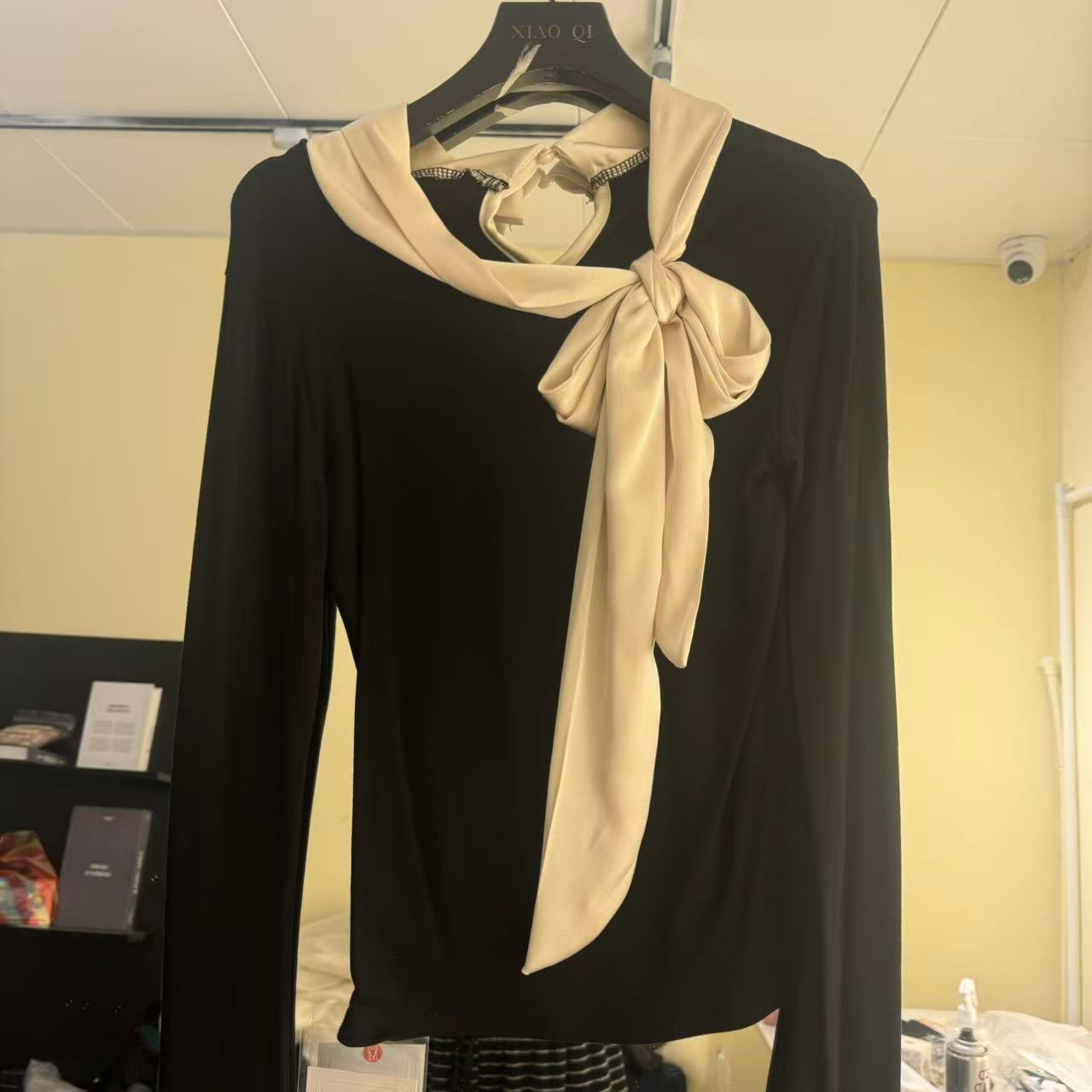 秋季新款纯欲风绑带蝴蝶结长袖修身显瘦T恤打底衫女款