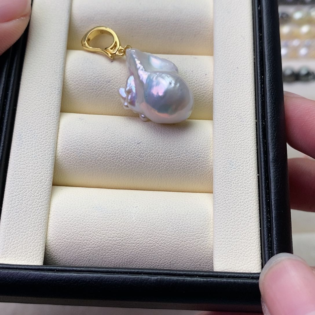 淡水珍珠颈饰银S925镶嵌