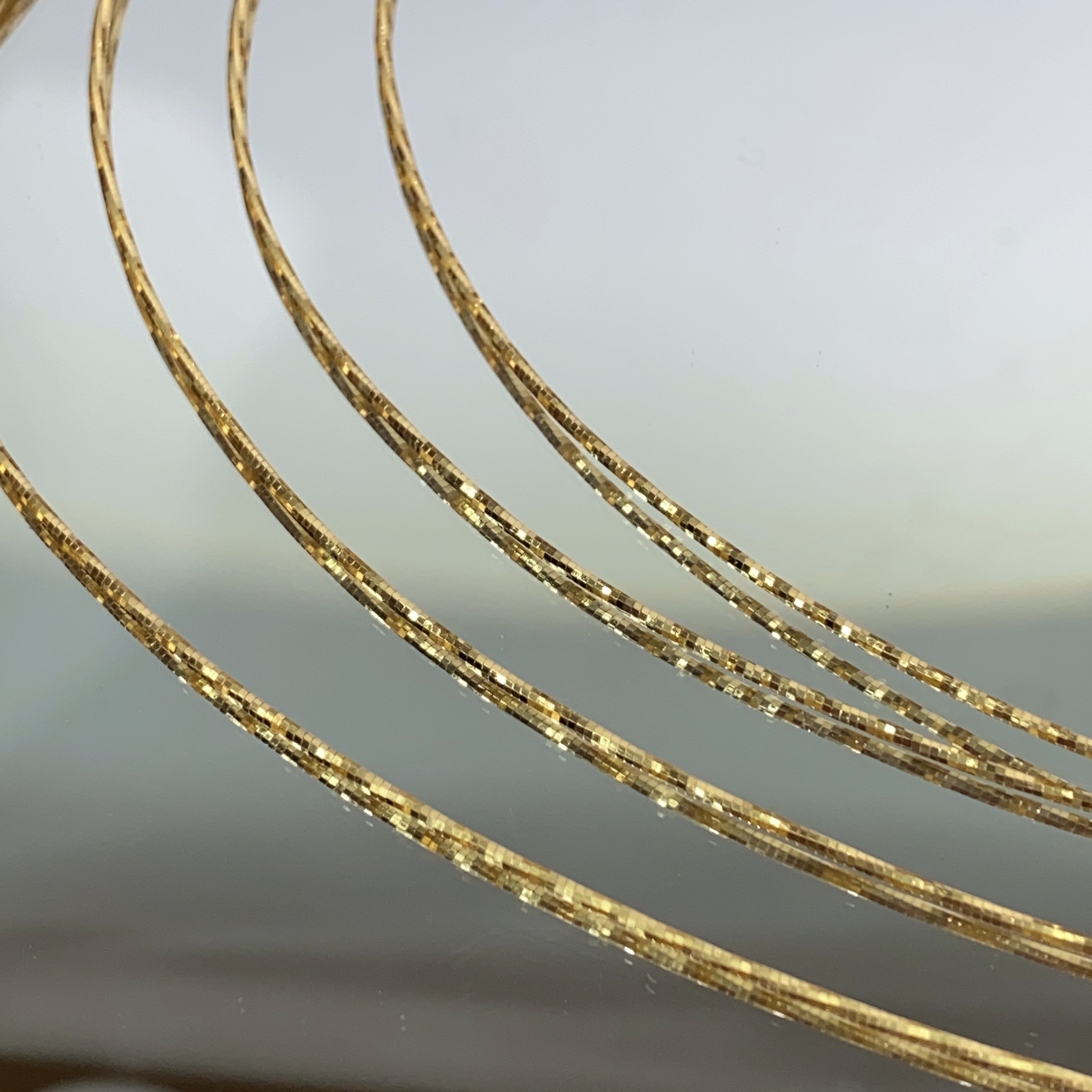 铜合金合成锆石项链 TTSD 金色项圈百搭项链保色428