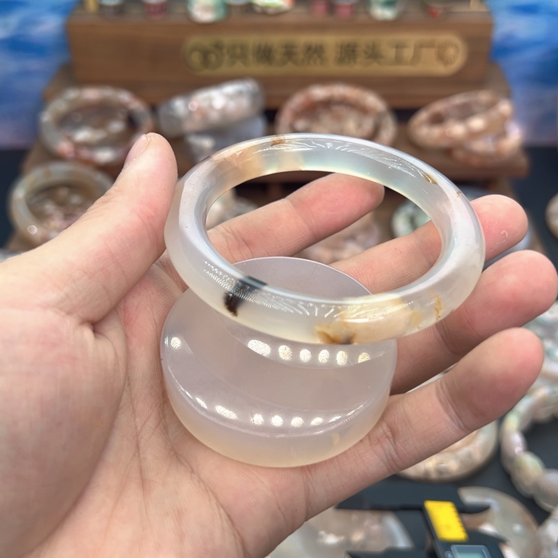 天然樱花手镯54圈口