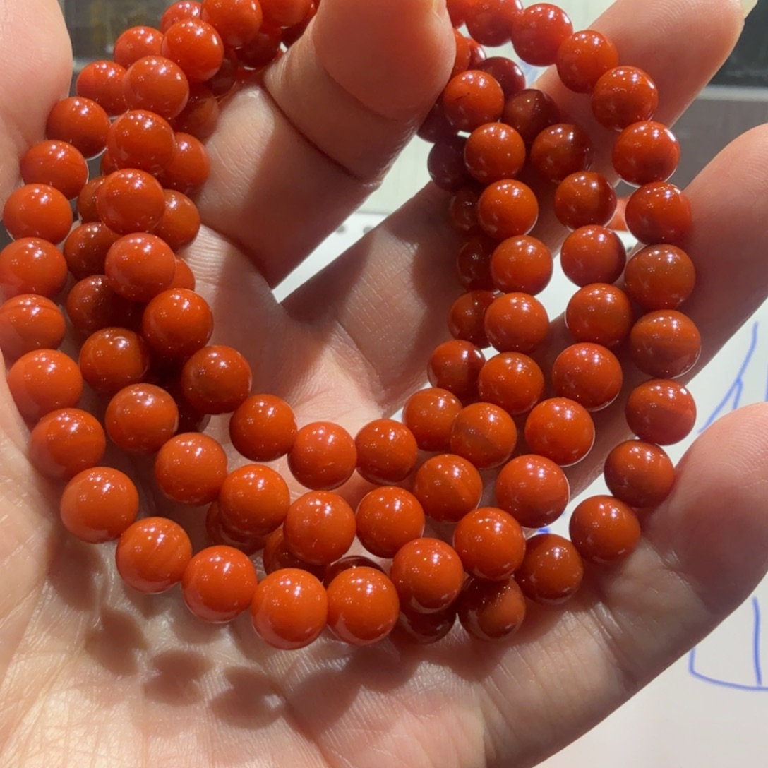 清***人南红玛瑙未镶嵌颈饰