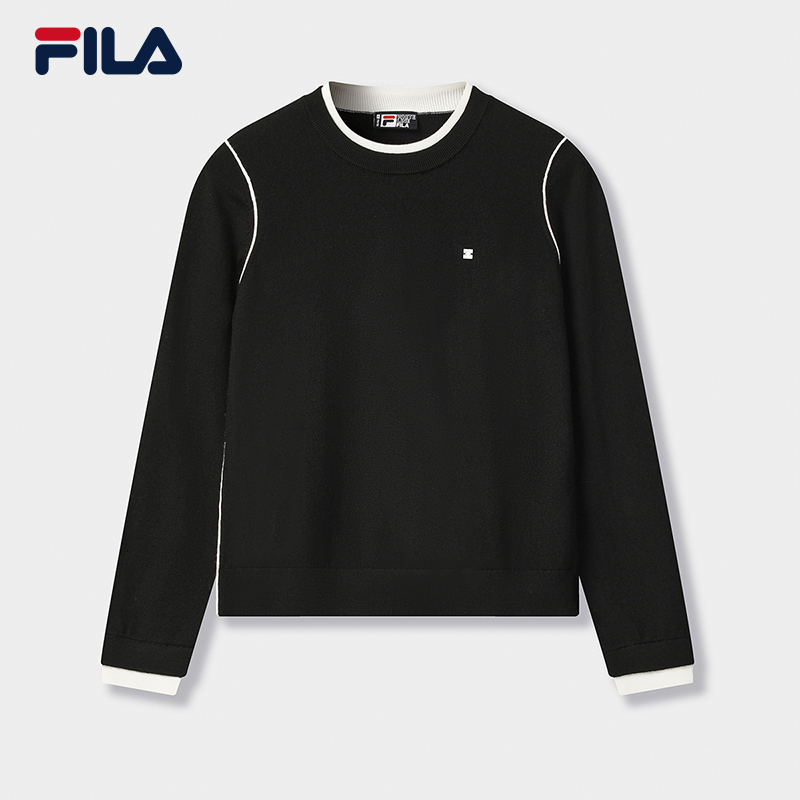 Fila/斐乐女士户外休闲运动编织衫修身内搭秋冬简约F11W543403F