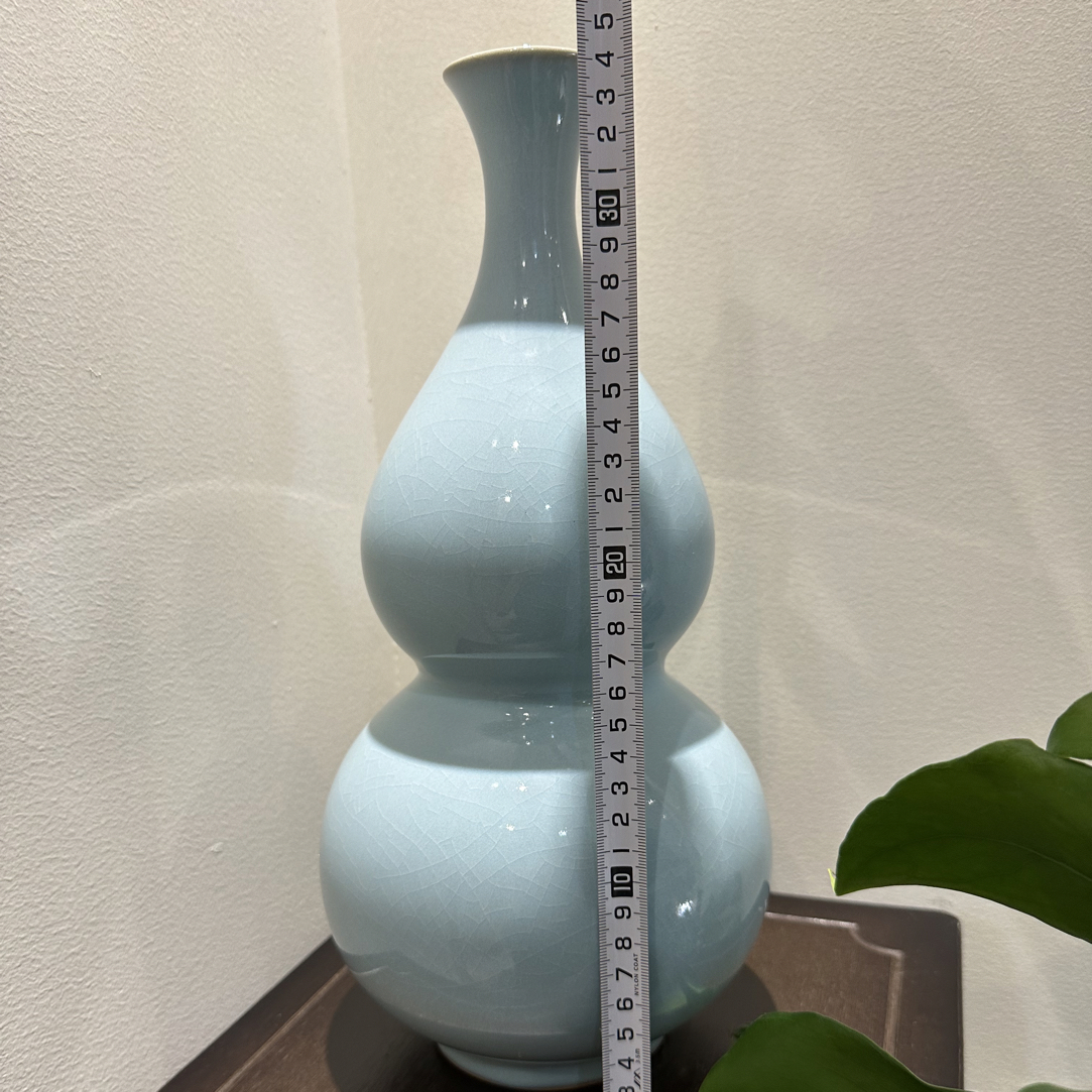 省工老师汝州如瓷原矿釉水葫芦瓶陶瓷开片摆件