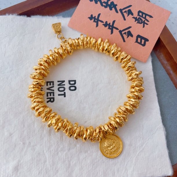 足金【手编盘缠手串】足金999盘缠手串