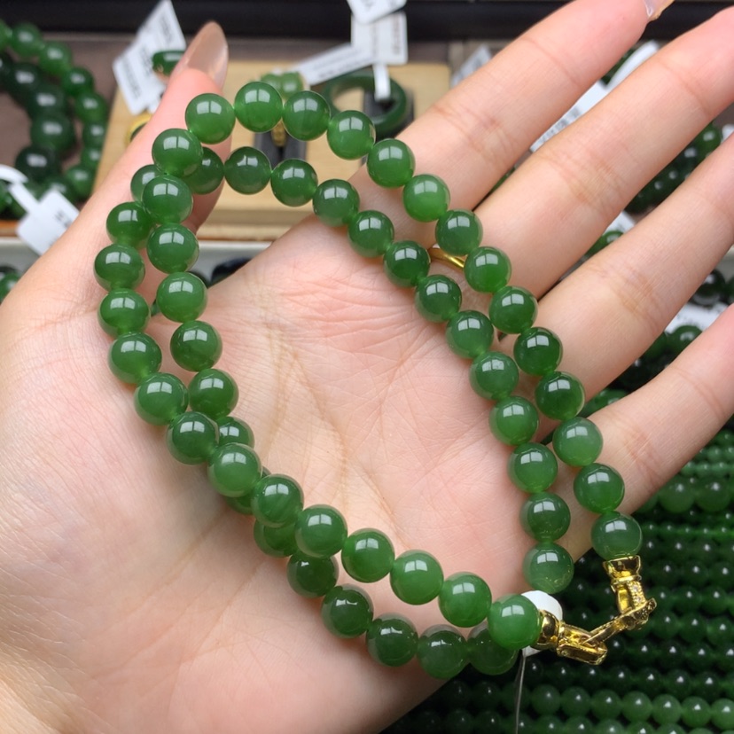 【闪购商品】颈饰未镶嵌和田玉（碧玉）格**98mm 
