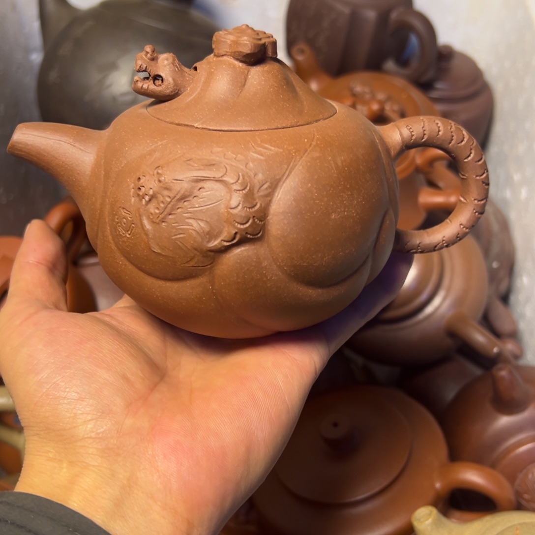 茶壶紫砂宜兴原矿紫砂壶450毫升容量