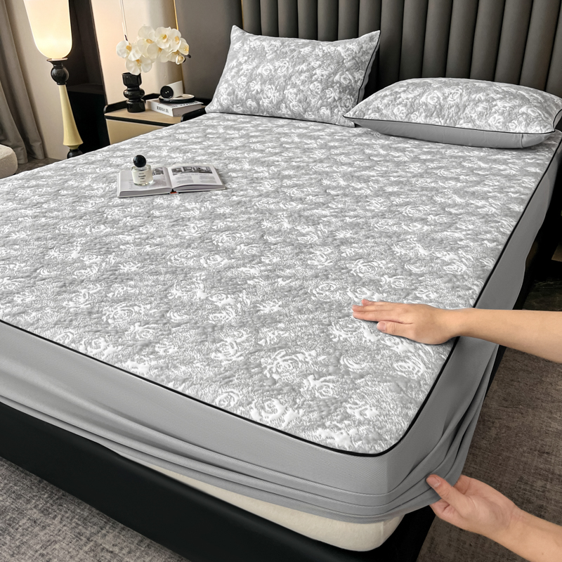 2025新款夏天夏季专用A类玫瑰冰丝高凉感床笠款凉席三件套可机洗