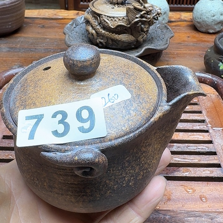 纯手工制作粗陶茶具