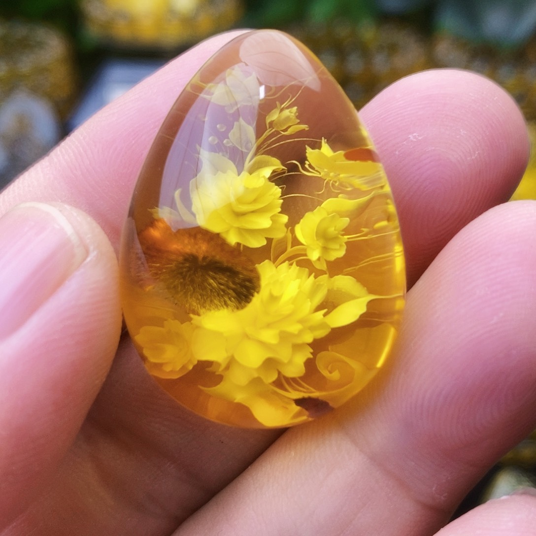 【闪购商品】琥珀（花珀）吊坠(不含链)未镶嵌