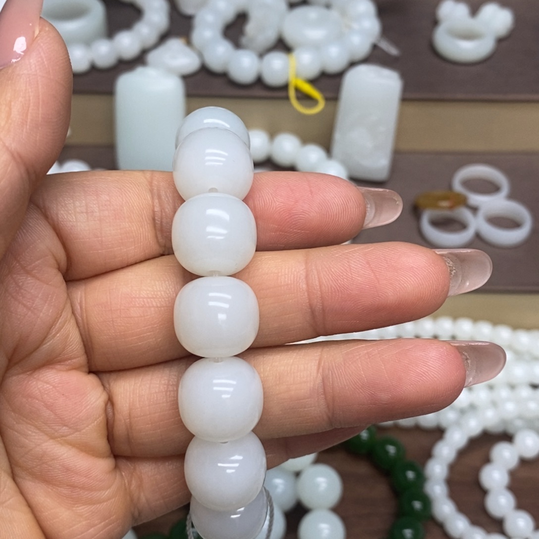 和田玉手链未镶嵌涛***号