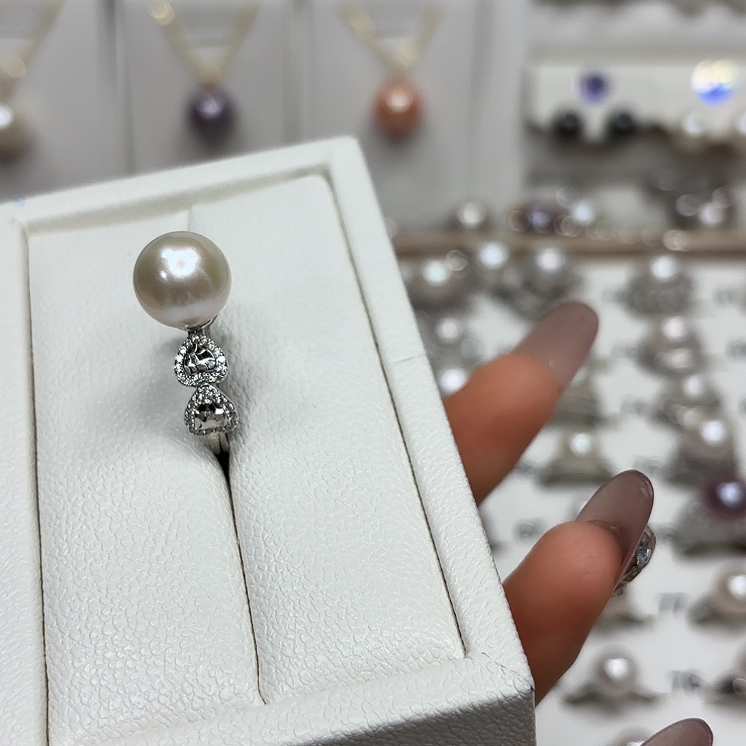 菩***下淡水珍珠戒指银S925镶嵌