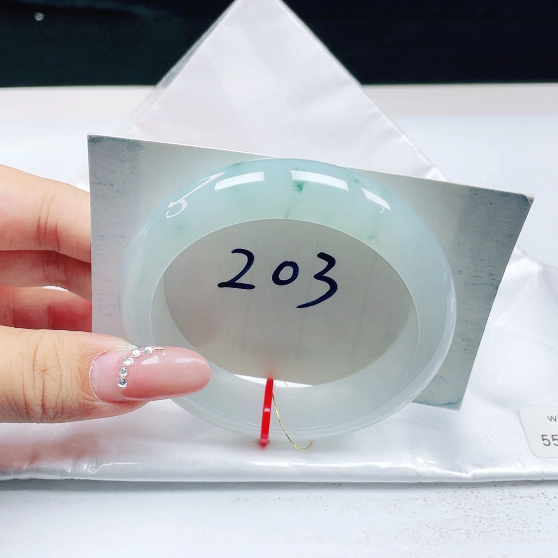 翡翠未镶嵌手镯 轮胎镯55+