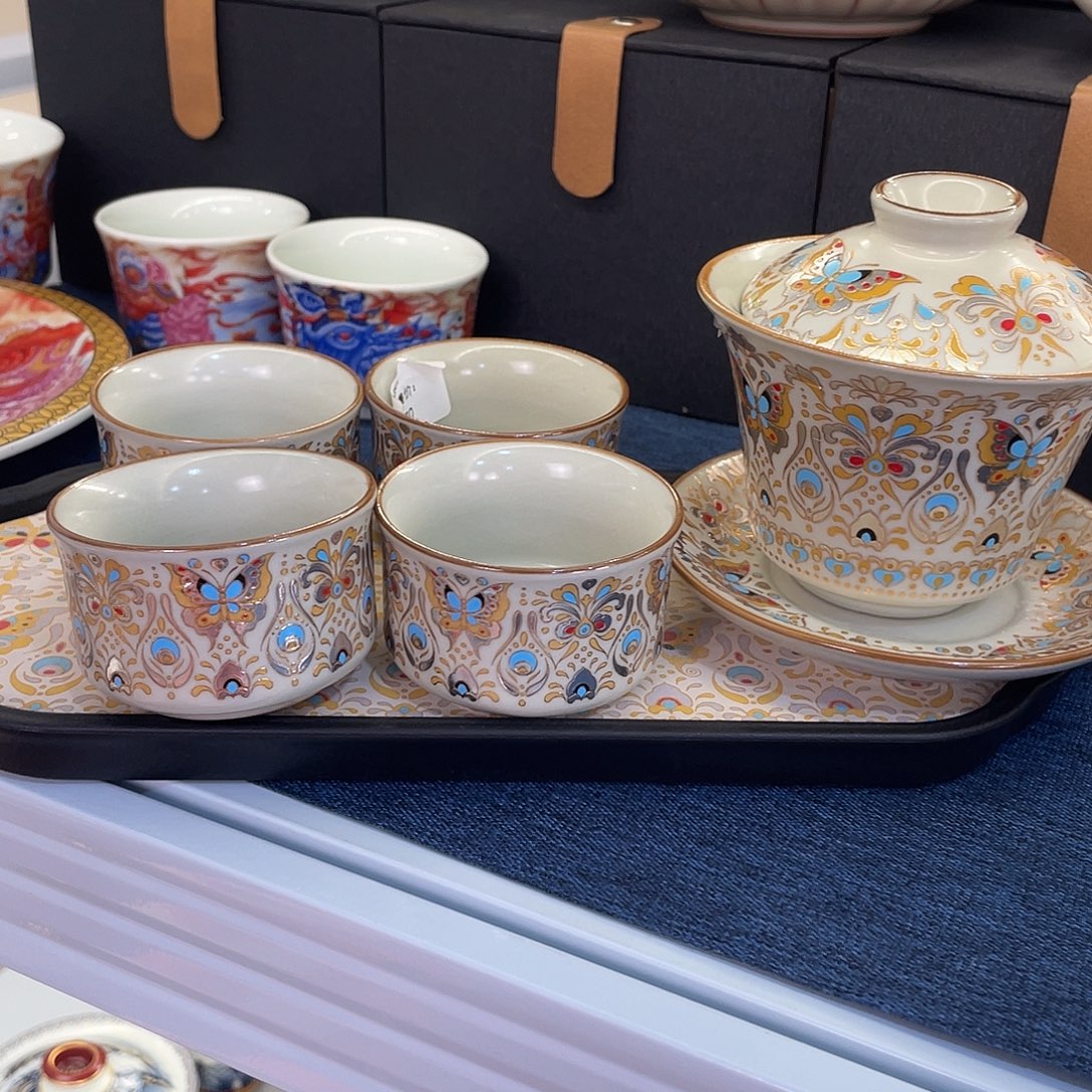 陶景德陶瓷盖碗茶具