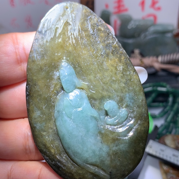 翡翠颈饰未镶嵌保真天然A货翡翠