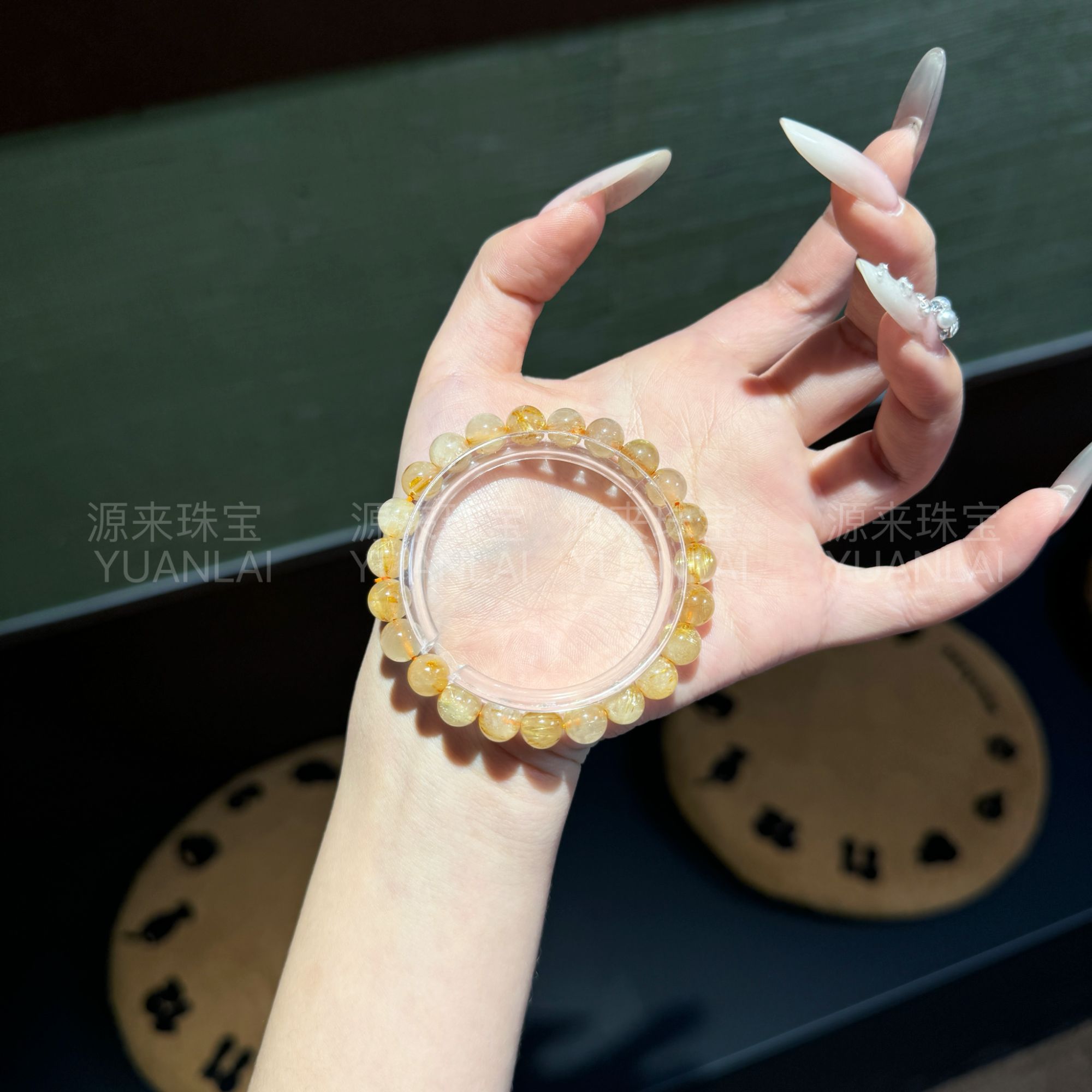 YY21 天然金发晶手串