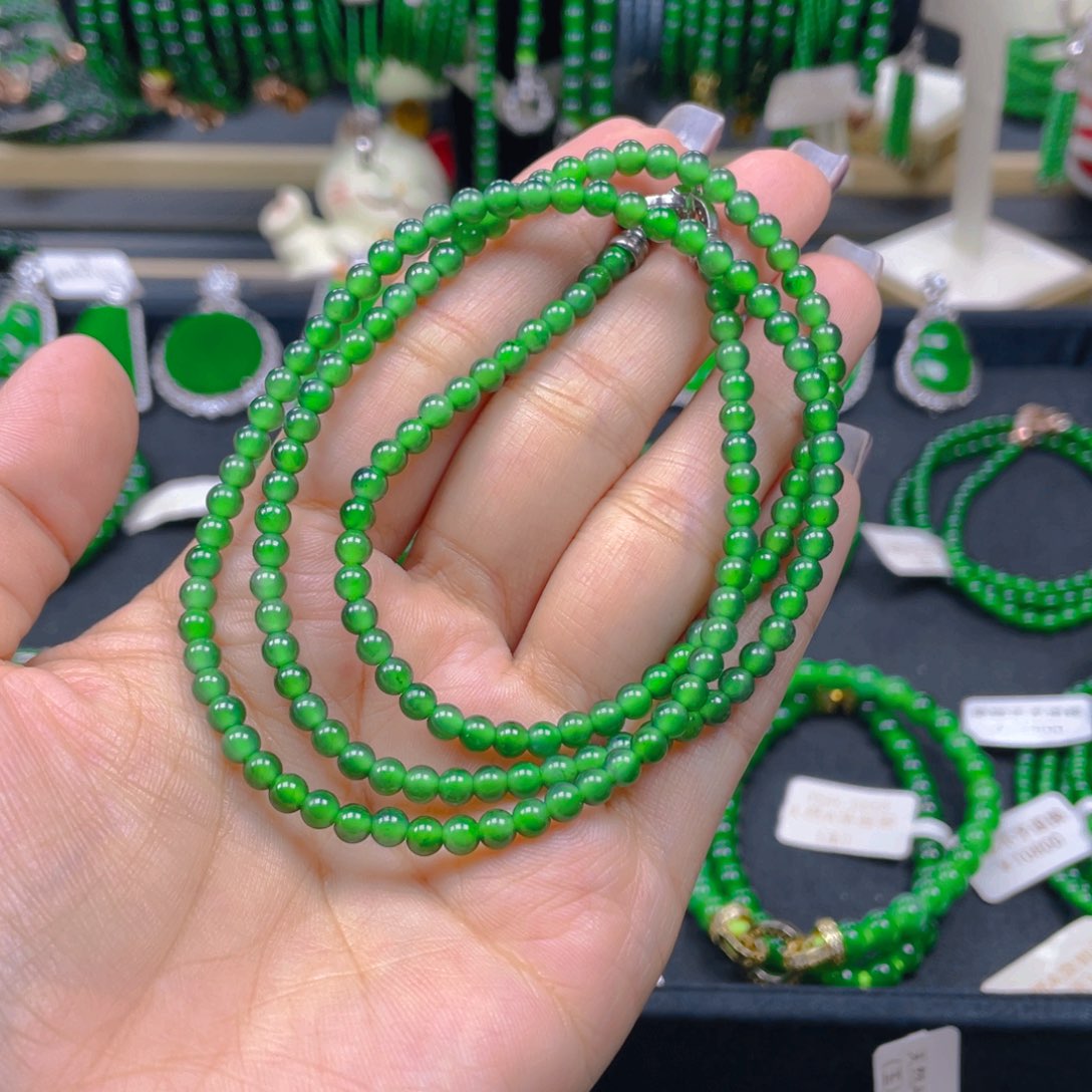 颈饰未镶嵌翡翠项链4 