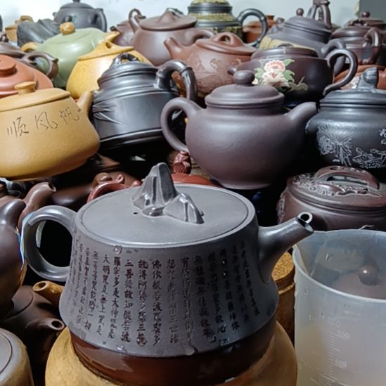 茶壶紫砂宜兴原矿天青泥柴烧手工330cc紫砂壶