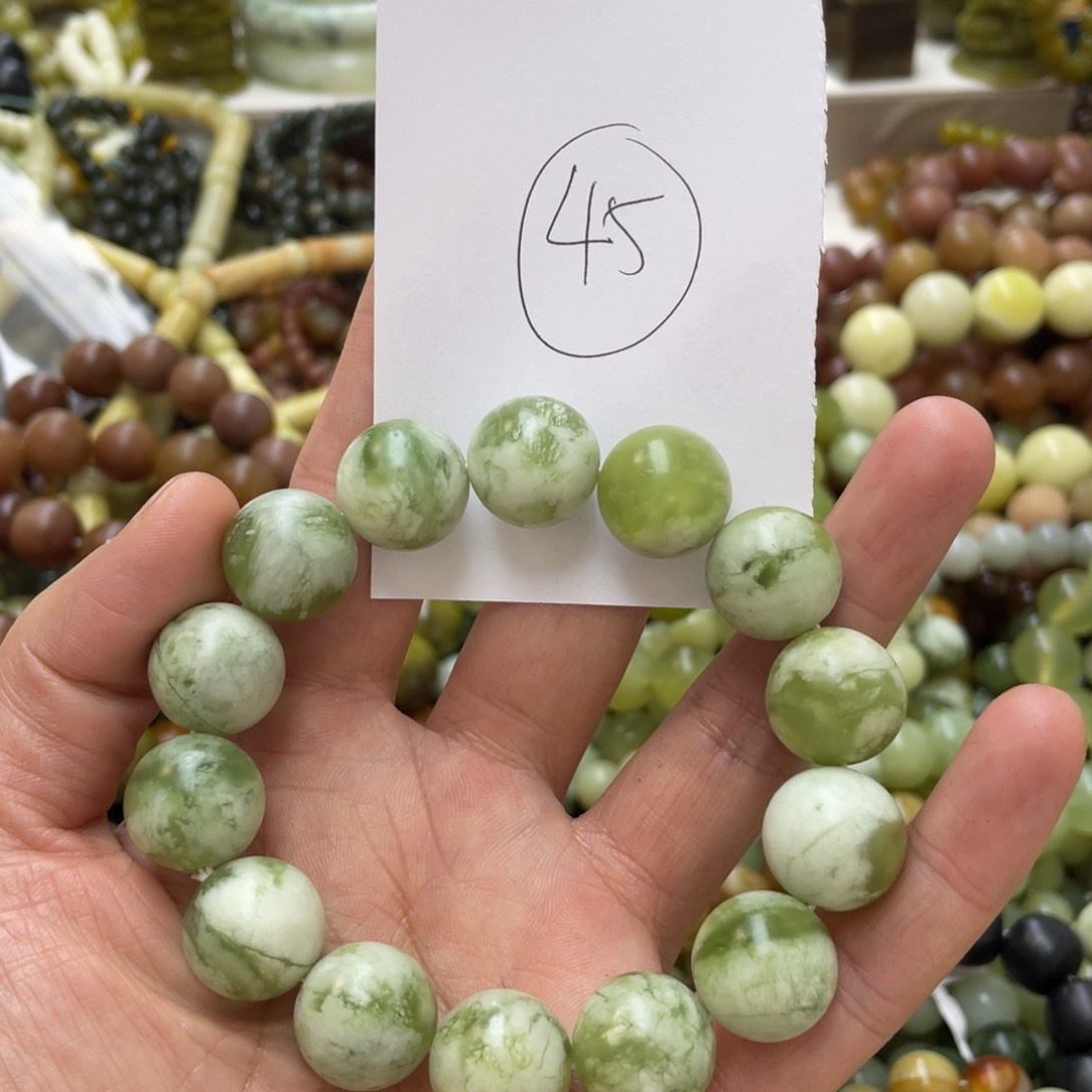 蛇纹石玉手链未镶嵌