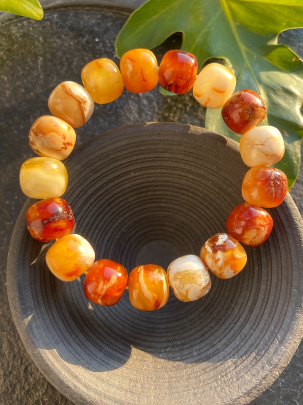 天然俄罗斯妖孽沁色老型珠个性手串