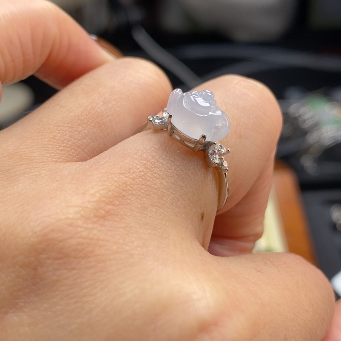 颈饰银S925镶嵌翡翠净货17971