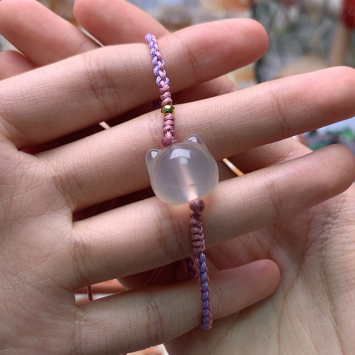 玛瑙/玉髓未镶嵌玛瑙猫头手绳