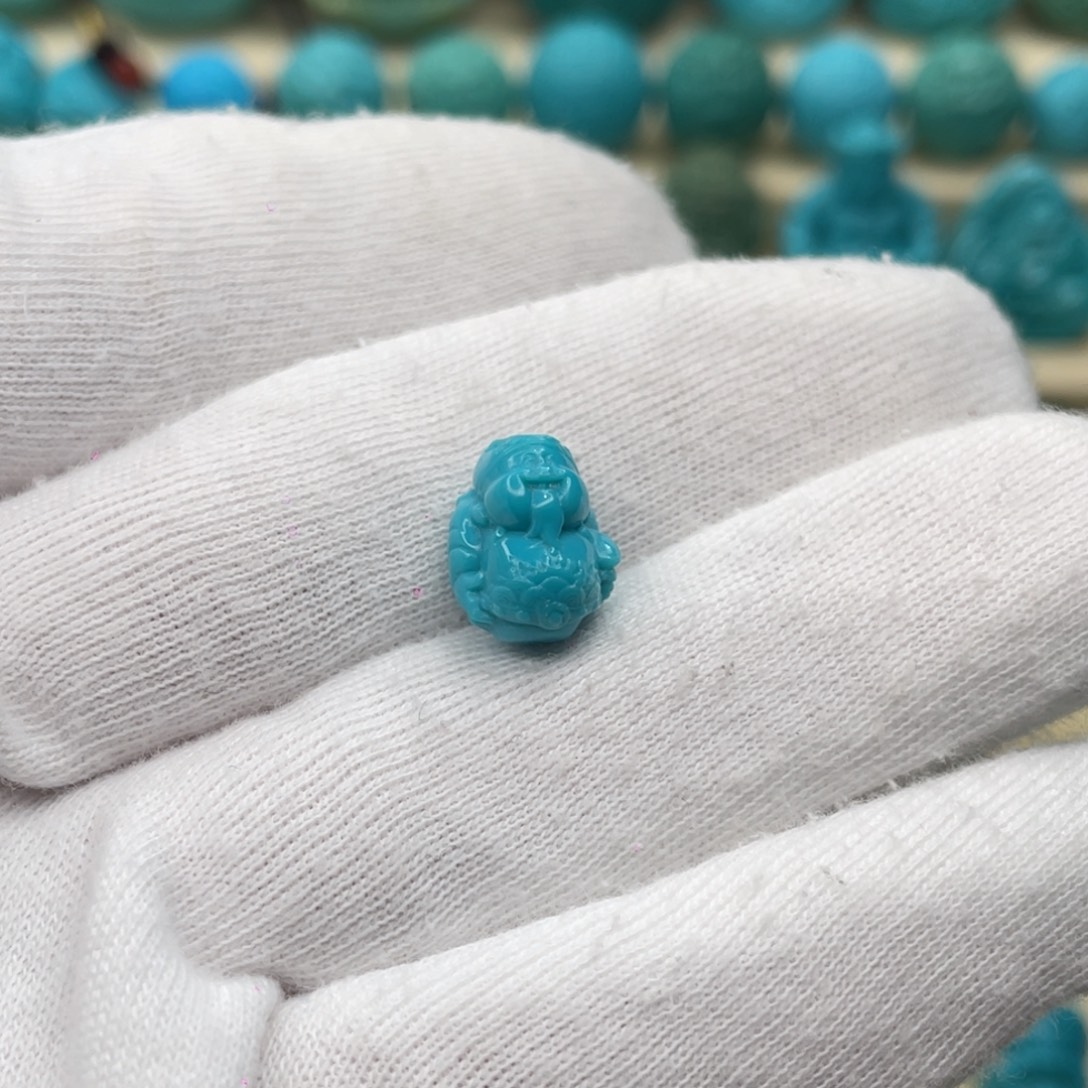 土***腐绿松石未镶嵌颈饰卡9